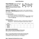 Hints For Making Lewis Structures Along With Lewis Dot Structure Worksheet High School