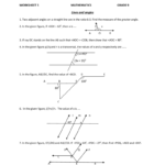 Holiday Worksheets For Grade 9 Continuing Regarding Angles On A Straight Line Worksheet