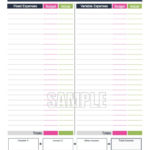 Home Budget Planner  Worksheet  Fillable  Personal Finance Organizing  Printables  Household Binder  Instant Download Intended For Budget Planner Worksheet