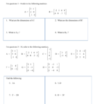 Honors Algebra Ii Matrix Review Worksheet And Algebra 2 Review Worksheet