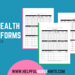 Horse Health Record Form  Free Printable Pdf  Helpful Horse Hints Or Horse Stable Management Worksheets