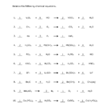 How To Balance Equations  Printable Worksheets For Balancing Chemical Equations Worksheet 1 Answers