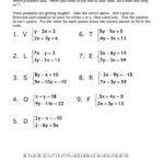 How To Do Systems Of Equationssubstitution Math Solve The System And Solving Systems Of Linear Equations Worksheet