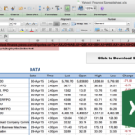 How To Import Share Price Data Into Excel   Market Index Also Dividend Spreadsheet Templates