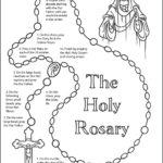 How To Pray The Rosary Coloring Page For Kids  Thecatholickid And Our Father Prayer Worksheet