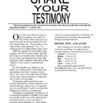 How To Share Your Testimonykarla Godinez  Issuu And Personal Testimony Worksheet