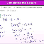 How To Solve Using Completing The Square Math Solving Quadratic Also Completing The Square Worksheet