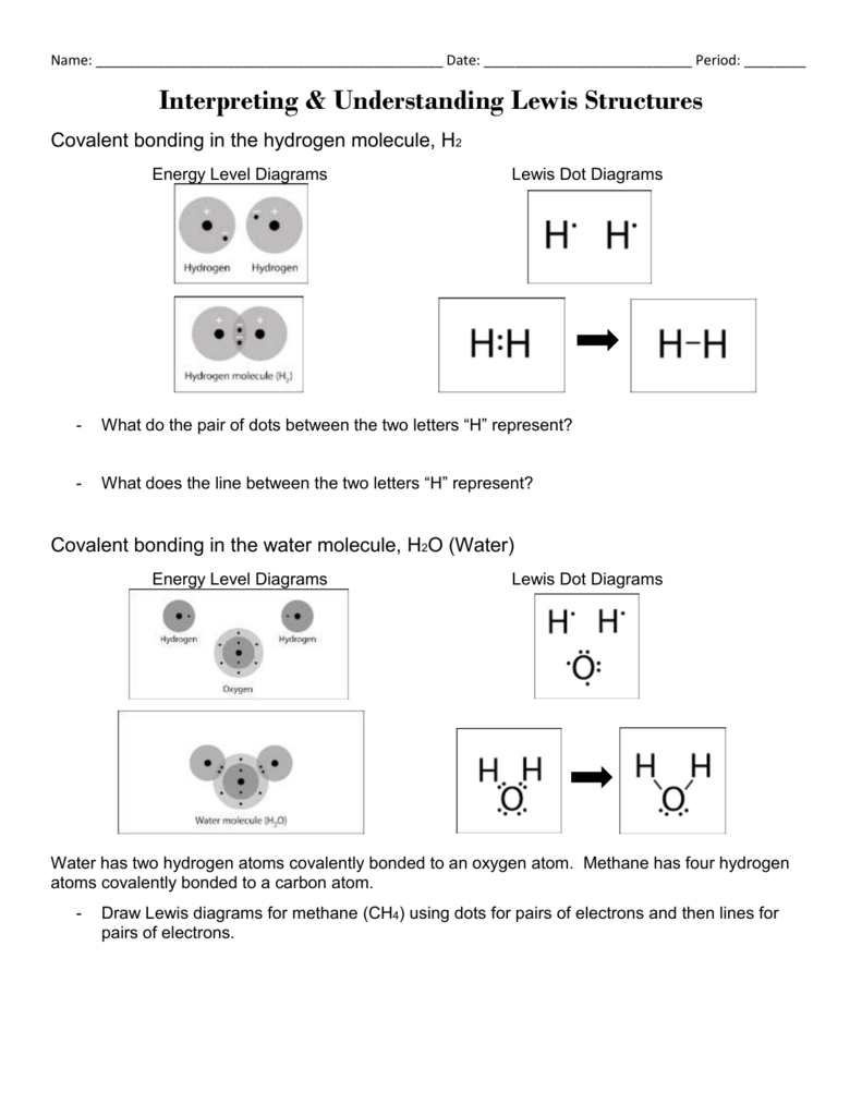 Hw Lewis Structures Worksheet  Liberty Union High School District Or Lewis Dot Structure Worksheet High School