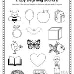 I Spy Beginning Sounds Activity  Free Printable For Speech And Apraxia Throughout Initial Sounds Worksheets