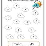I Spy Numbers Worksheets For Kids 3 Yrs And Above  Number Inside Number 4 Worksheets