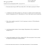 Ideal Gas Laws Worksheet For The Gas Laws Worksheet