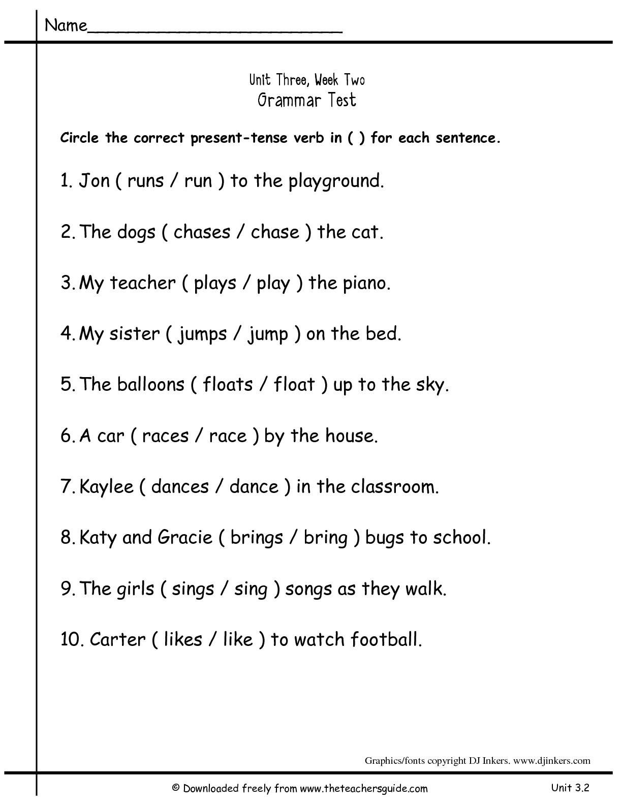 Ideas Collection Verb Worksheets For 1St Grade Free Kidz Activities Inside Verb Worksheets 1St Grade
