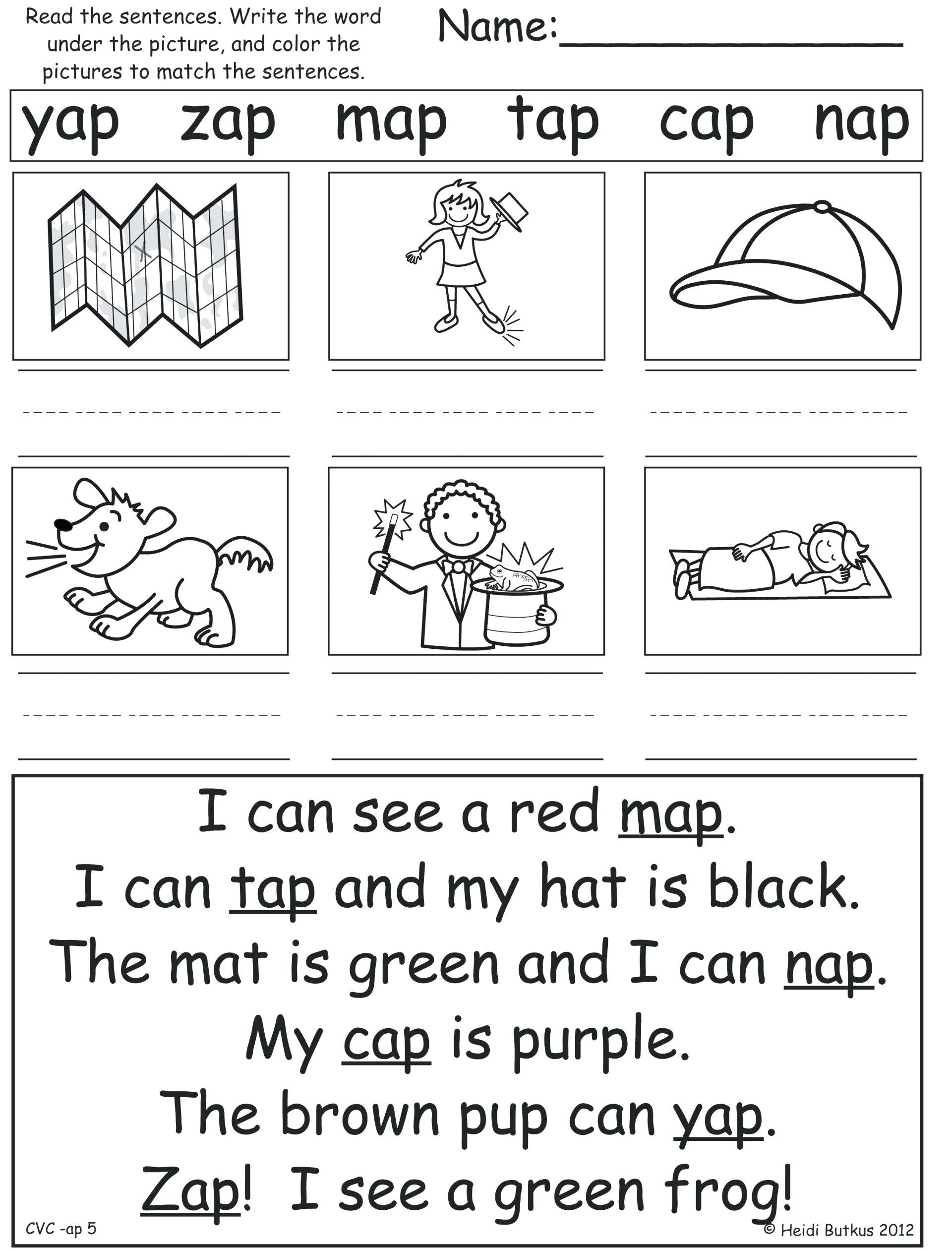 Ideas Of Kindergarten Worksheet Ick Word Family Worksheets Or Word Family Worksheets Kindergarten