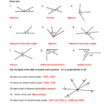 Identify Each Pair Of Angles As Adjacent Vertical Complementary Or Complementary And Supplementary Angles Worksheet Answers