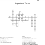 Imperfect Tense Crossword  Wordmint Within The Imperfect Tense In Spanish Worksheet