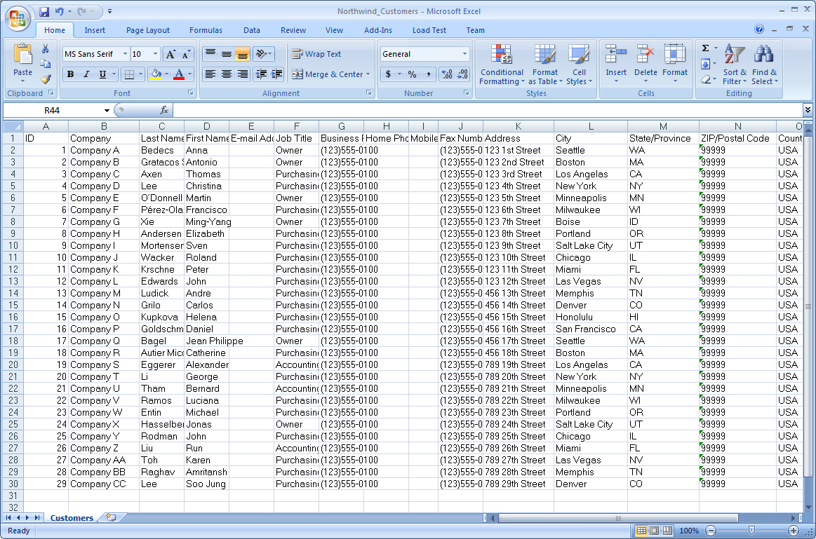 Importing Data From Microsoft Excel « How To Use Maptitude And Mappoint Also Sample Of Excel Spreadsheet With Data