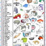 In The Kitchen  Utensils And Appliances Key And Bw Version With Regard To Kitchen Utensils And Appliances Worksheet Answers