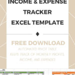 Income And Expense Tracker Excel Template   Free Download | Gmi ... As Well As How To Track Expenses In Excel