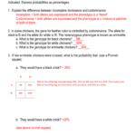 Incompleteandcodominance Along With Incomplete Dominance And Codominance Worksheet Answer Key
