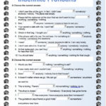 Indefinite Pronouns Interactive Worksheet And Pronoun Practice Worksheets