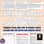 Indian Removal Act  Trail Of Tears Lesson  Students Of History Also Trail Of Tears Worksheet