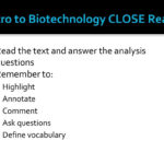 Intro To Biotechnology Close Read  Ppt Download Together With Introduction To Biotechnology Worksheet Answers