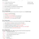 Introduction To Energy Worksheet Or Potential And Kinetic Energy Roller Coaster Worksheet