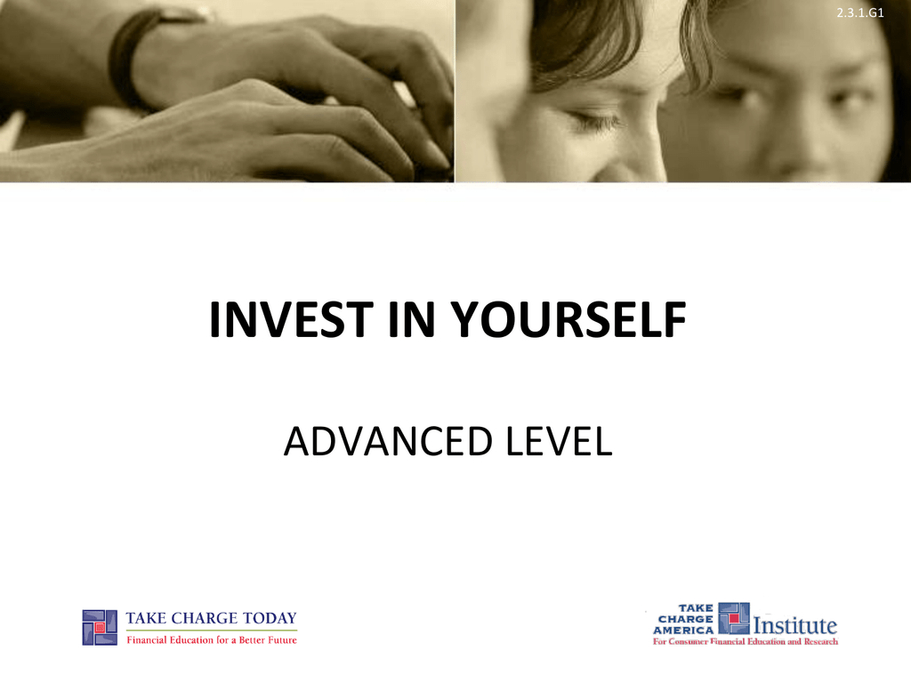 Invest In Yourself Advanced Level 231G1 Along With Invest In Yourself Worksheet Answer Key