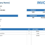 Invoice Excel Or Excel Spreadsheet Invoice Template