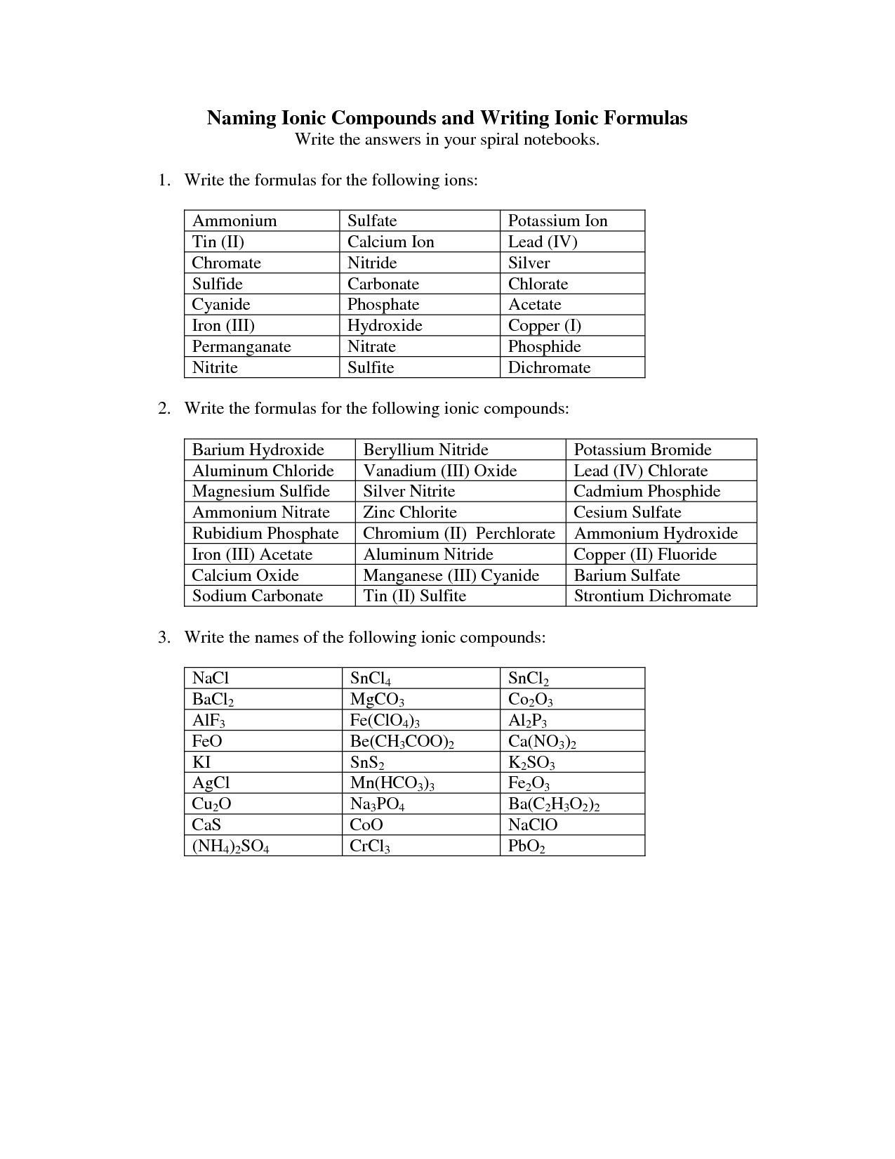 Ionic Bonding And Ionic Compounds Worksheet Answers  Briefencounters Together With Ionic Bonding And Ionic Compounds Worksheet Answers