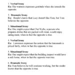 Irony Worksheet 1  Answers Within Identifying Irony Worksheet Answers