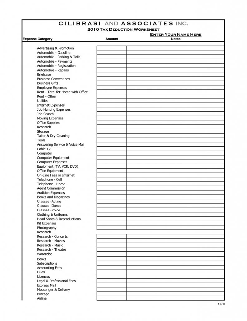 Itemized Deduction Worksheet  Soccerphysicsonline Throughout Irs Itemized Deductions Worksheet