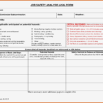 Job Hazard Analysis Form Demolition Contract Template Best Of With Job Safety Analysis Worksheet