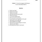 Job Interview Role Play For High School Students Worksheet  Free Regarding Interview Worksheet For Students