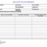 Job Safety Analysis Template  Locksmithcovington Template Pertaining To Job Hazard Analysis Worksheet