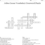 Julius Caesar Vocabulary Crossword Puzzle  Wordmint Inside Julius Caesar Vocabulary Act 1 Worksheet Answers