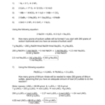 Key Solutions For The Stoichiometry Practice Worksheet For Chapter 6 Balancing And Stoichiometry Worksheet And Key