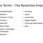 Key Terms  The Byzantine Empire Within The Byzantine Empire Worksheet