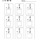 Kindergarten Addition Worksheet  Free Math Worksheet For Kids With Regard To Free Addition Worksheets For Kindergarten
