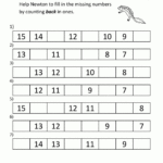 Kindergarten Counting Worksheet  Sequencing To 15 Intended For Number Sequence Worksheets