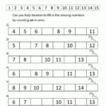 Kindergarten Counting Worksheet  Sequencing To 15 Regarding Number Sequence Worksheets