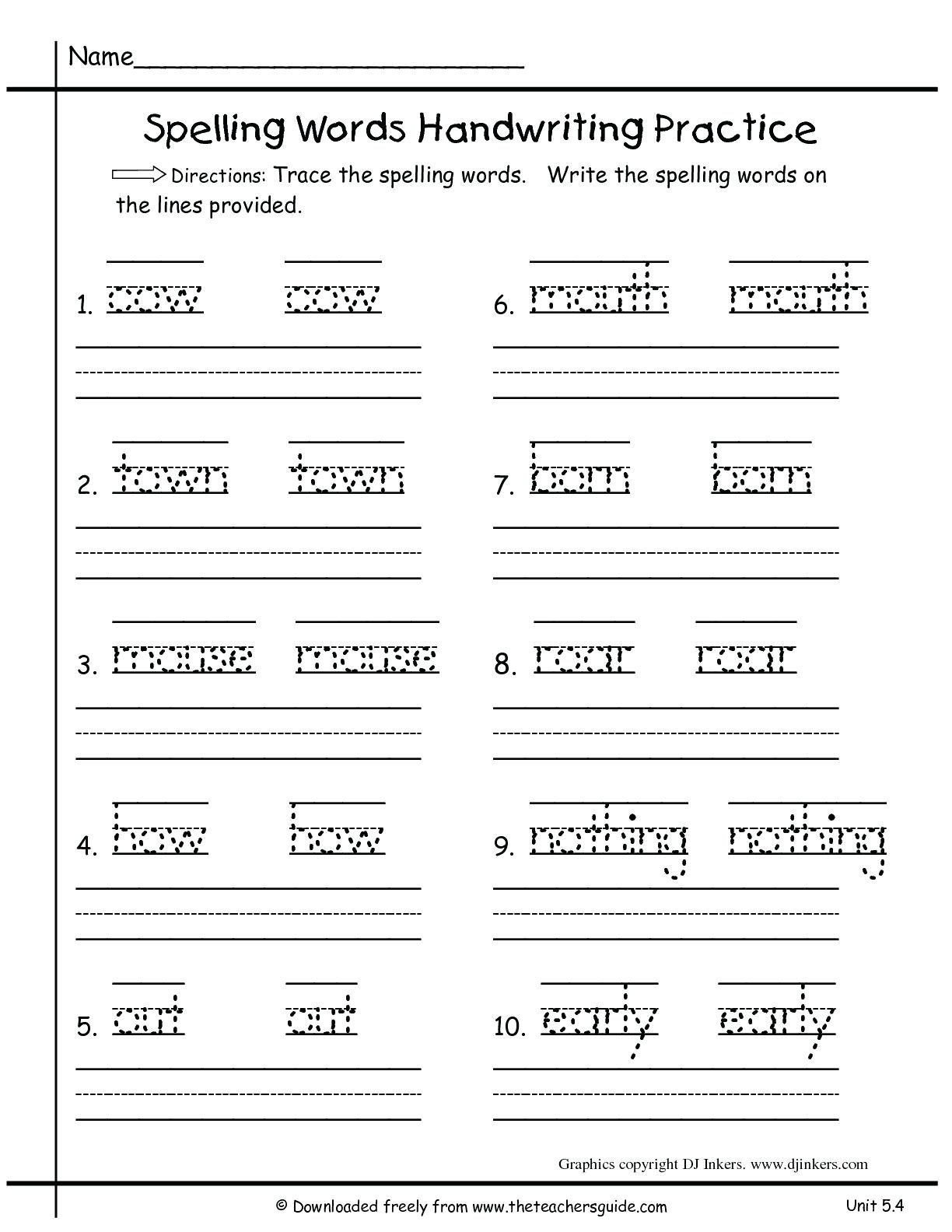 Kindergarten Game Called Kindergarten Teaching Handwriting To Learn Pertaining To 1St Grade Handwriting Worksheets