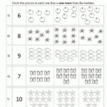 Kindergarten Math Worksheets Printable  One More Regarding More Or Less Worksheets For Kindergarten