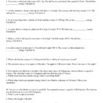 Kinetic And Potential Energy Problems Worksheet Answers With Regard To Potential Energy Problems Worksheet