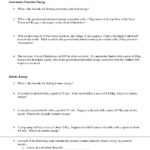 Kinetic Energy And Potential Energy Worksheet Multiplication In Potential Energy And Kinetic Energy Worksheet Answers