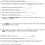 Kinetic Energy Problems With Solutions Pdf Together With Kinetic And Potential Energy Worksheet Pdf