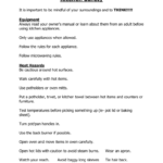 Kitchen Safety Notes With Regard To Kitchen Safety Worksheets