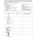 Lab Equipment Scavenger Hunt And Lab Equipment Worksheet Answer Key