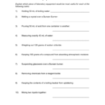 Lab Equipment Worksheet For Middle School Lab Equipment Worksheet