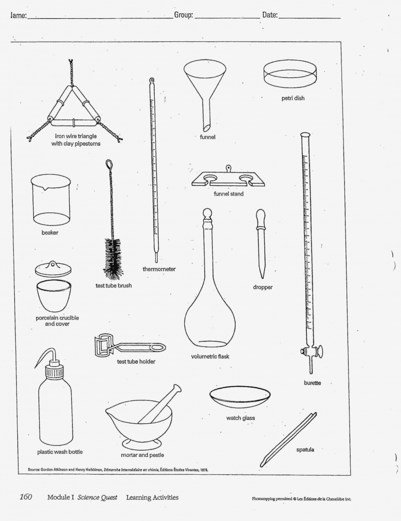 Laboratory Equipment Worksheet Math Worksheets Common Answers For Middle School Lab Equipment Worksheet